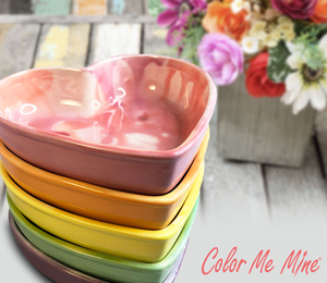 West Jordan - Color Me Mine Candy Heart Bowls