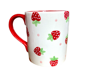 West Jordan - Color Me Mine Strawberry Dot Mug