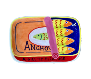 West Jordan - Color Me Mine Anchovies App Plate