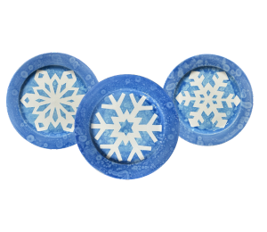 West Jordan - Color Me Mine Paper Snowflake Plate